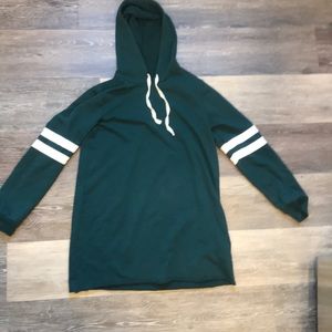 Forever 21 large dark green jersey hoodie